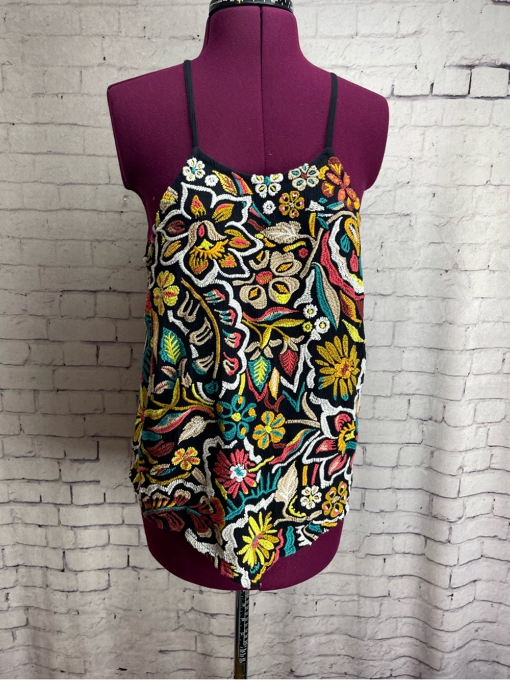 Idyllwind by Miranda lambert size medium black tank top with embroidery